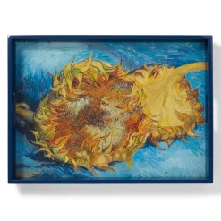 The Met Store Van Gogh Sunflowers Lacquer Tray* Tableware|Decorative Accents