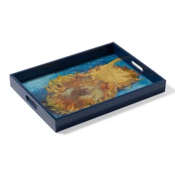 The Met Store Van Gogh Sunflowers Lacquer Tray* Tableware|Decorative Accents