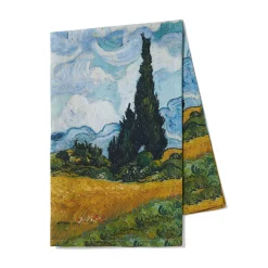 The Met Store Van Gogh Wheat Field with Cypresses Tea Towel* Decorative Accents