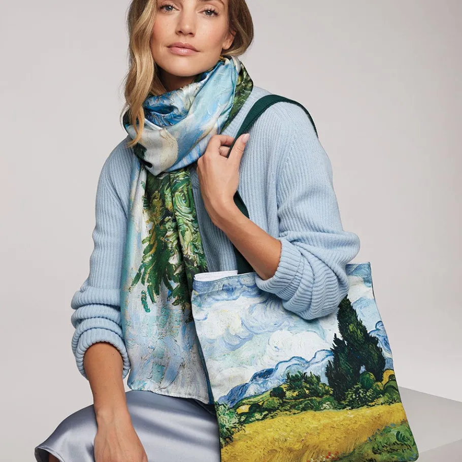 The Met Store Van Gogh Wheat Field with Cypresses Tote* Bags