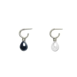 The Met Store Venus Pearl Silver Drop Earrings, Black/White* Earrings