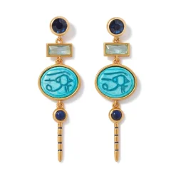 The Met Store Wedjat Eye Scarab Drop Earrings* Earrings