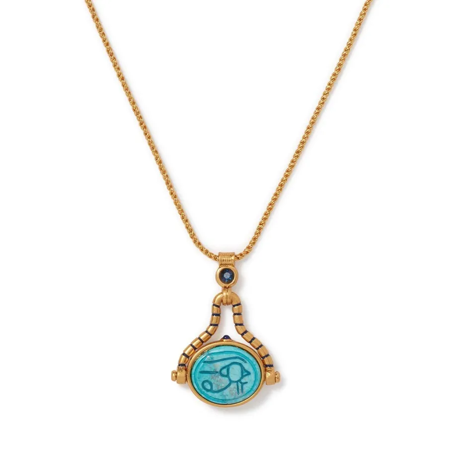 The Met Store Wedjat Eye Scarab Spinning Pendant Necklace* Necklaces