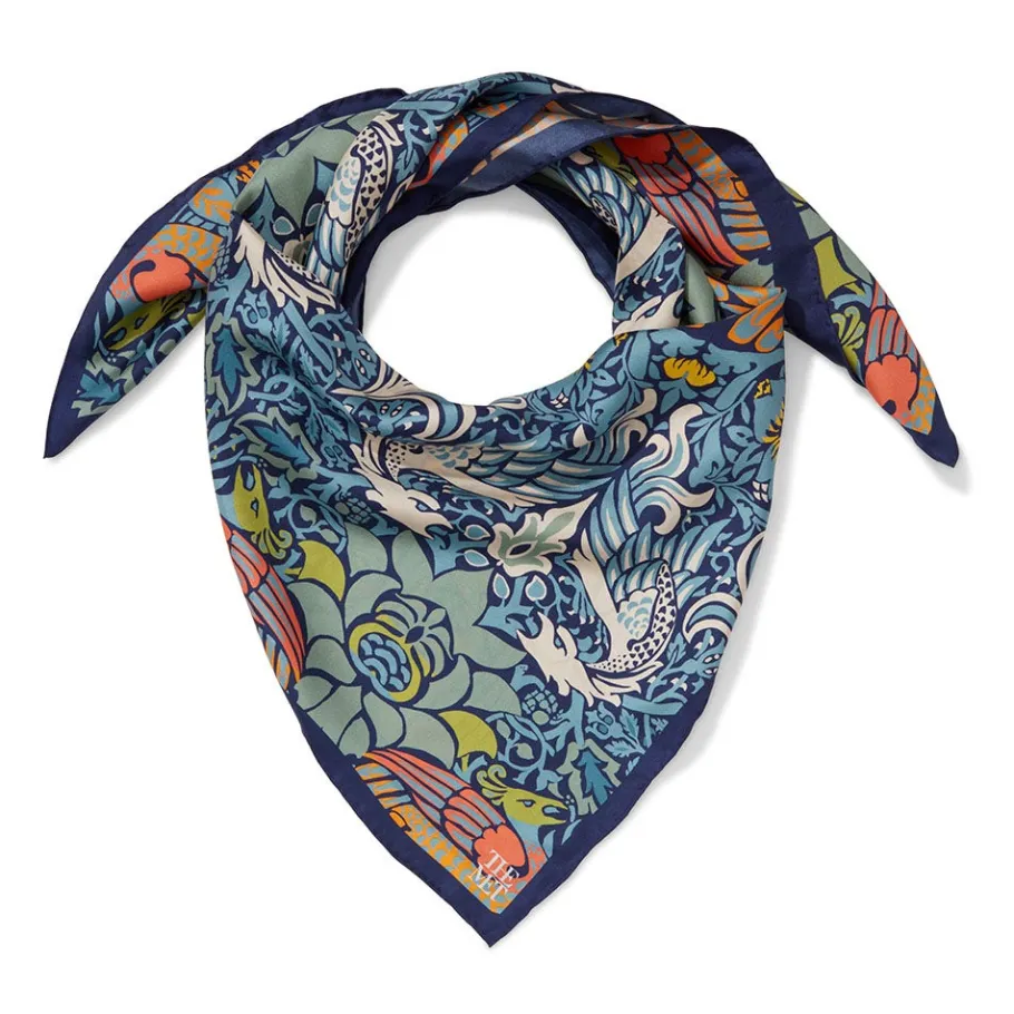The Met Store William Morris Peacock and Dragon Square Silk Scarf* Scarves & Wraps