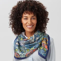 The Met Store William Morris Peacock and Dragon Square Silk Scarf* Scarves & Wraps