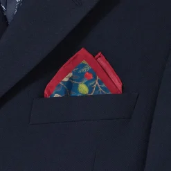The Met Store William Morris Pomegranate Cotton-and-Silk Pocket Square* Small Accessories