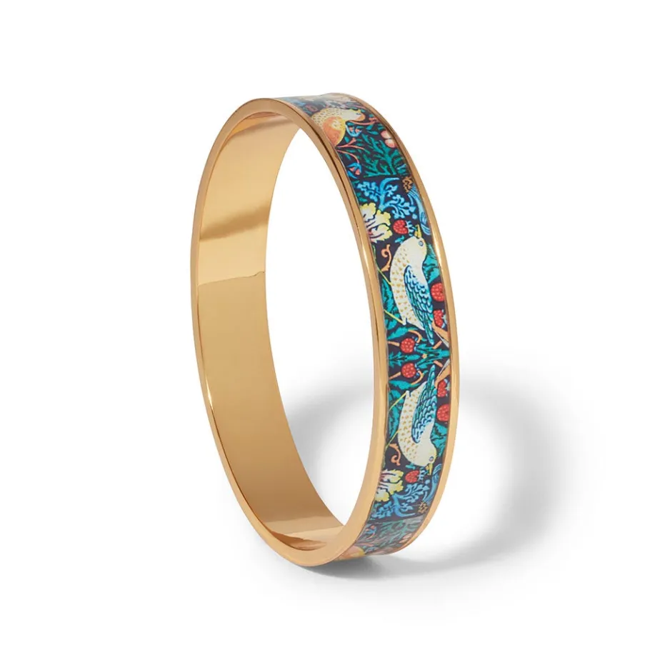 The Met Store William Morris Strawberry Thief Enamel Bangle* Bracelets